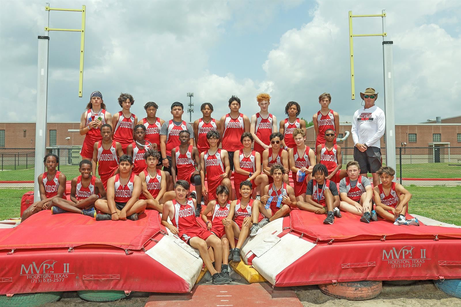 Goodson Middle School won the seventh grade boys’ track and field title with 100.6 points. 